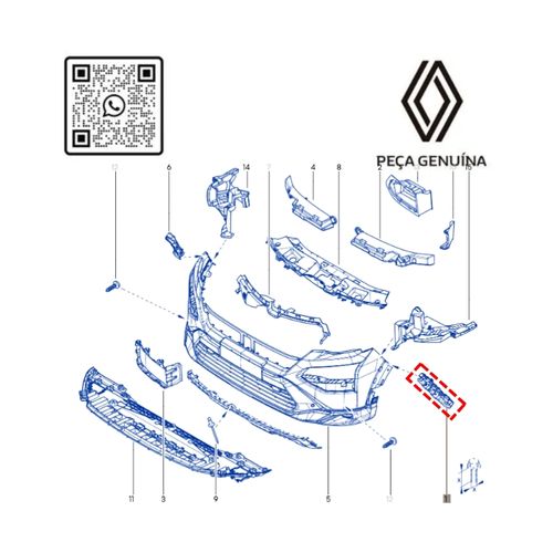 RN  35200R 622235200R SUPORTE ESQ. DO PARACHOQUE DIANT. KARDIAN - 6